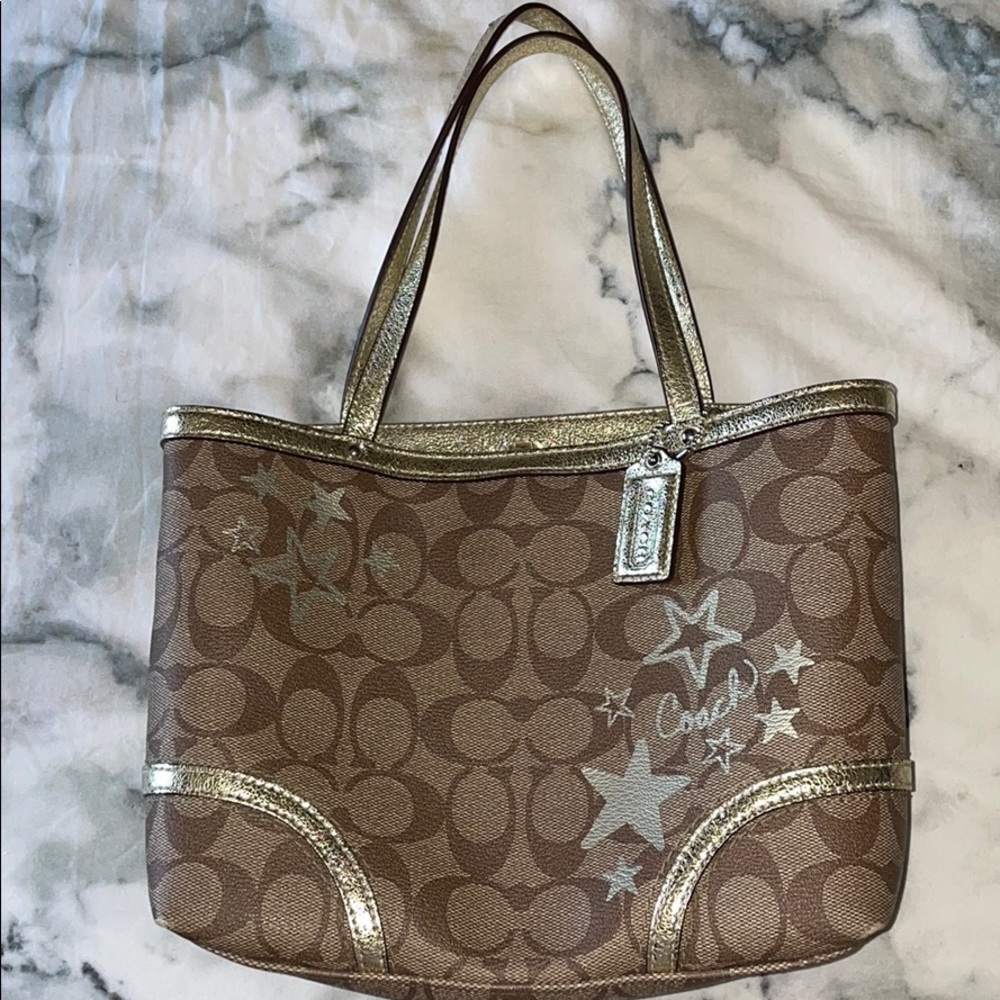 NWOT Gold Coach Purse